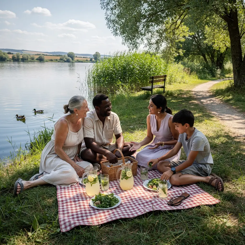 Csendes, nyugodt konyha, ahol citromfűt készítenek.